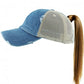 Ponytail Distressed Hats