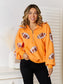 Sequin Football Patch Hal-Zip Hoodie