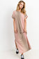 Tie Dye French Terry Open Back Midi Dress