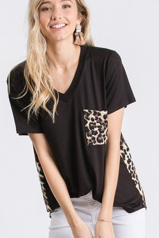 Leopard Pocket Top