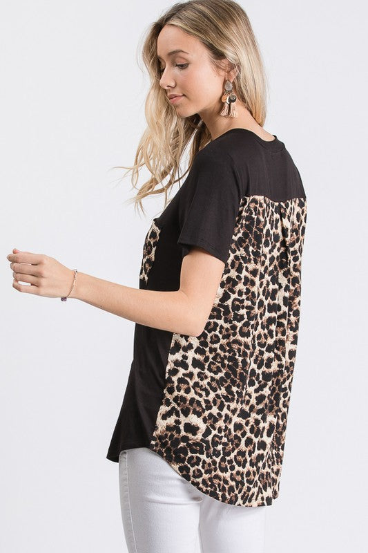 Leopard Pocket Top