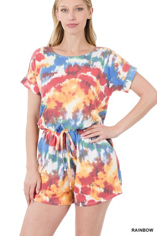 Tie Dye Romper with Pockets