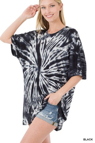 Oversized Tie Dye Drop Shoulder Tee