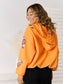 Sequin Football Patch Hal-Zip Hoodie