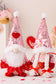Valentine's Day Sequined Heart Pointed Hat Faceless Gnome