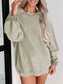 Round Neck Dropped Shoulder Sweatshirt