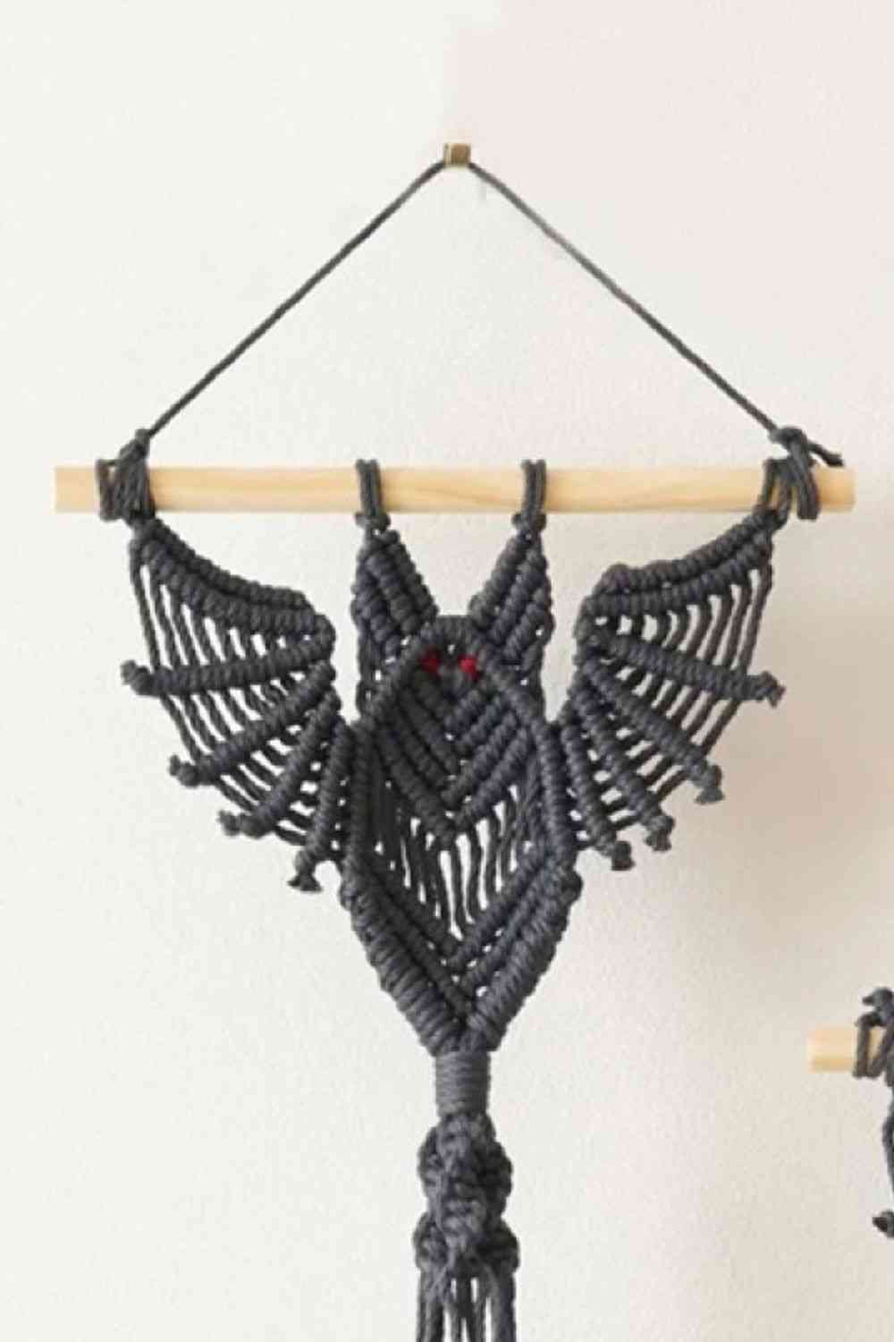 macrame bat plant hanger 39.4" Bat Macrame Wall Plant Hanger – Perfect Little Peach