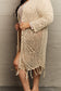 HEYSON Boho Chic Full Size Western Knit Fringe Cardigan