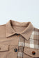 Plaid Corduroy Dropped Shoulder Jacket