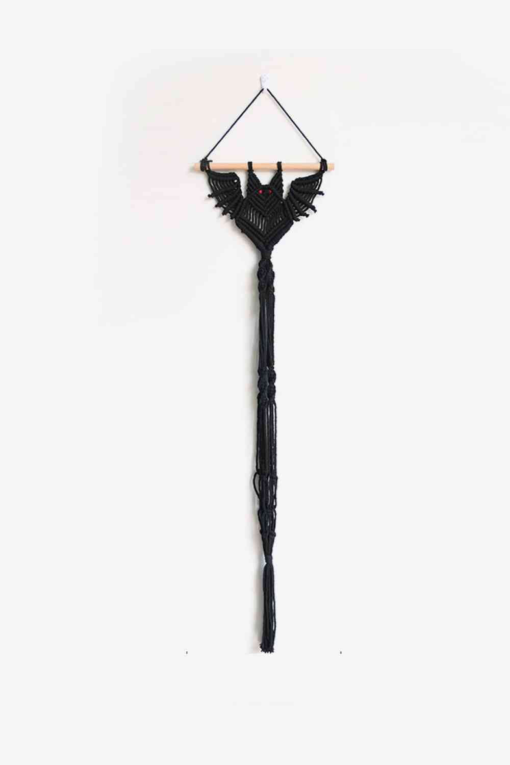 macrame bat plant hanger 39.4" Bat Macrame Wall Plant Hanger – Perfect Little Peach