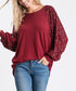 Sequin Puff Sleeve Top