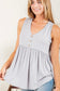 Sleeveless V-Neck Babydoll Top