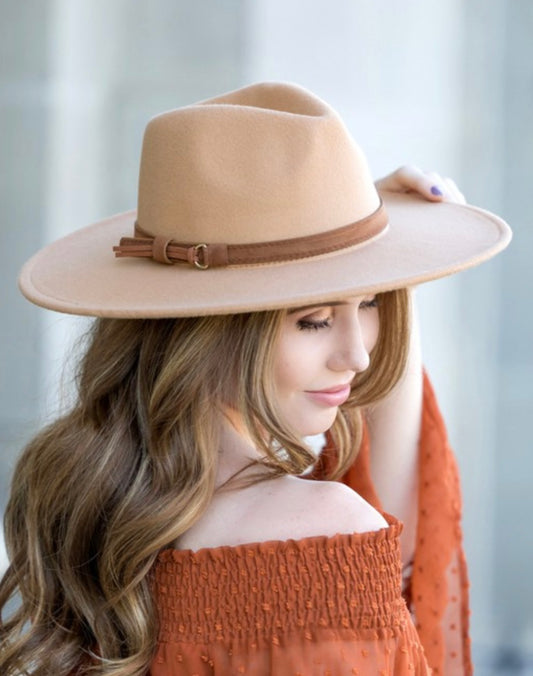 Wide Brim Panama Fedora Hat
