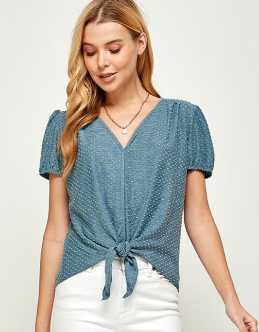 Swiss Dot Tie Top