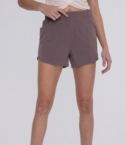 Athlesiure Shorts with Curved Hemline
