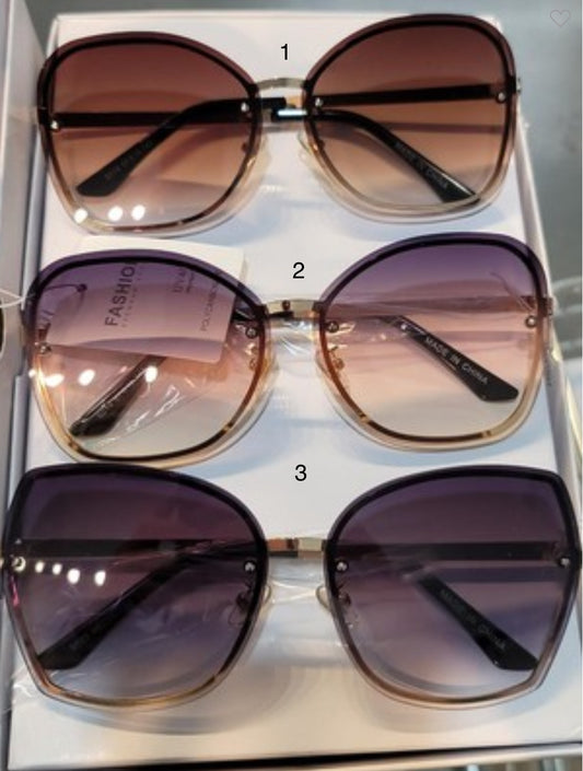 Gold framed sunglasses