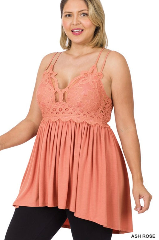 Plus Crochet Lace Cami