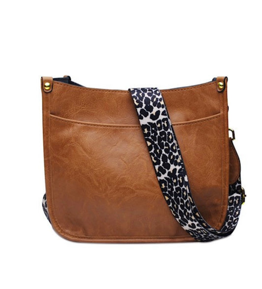 Leopard Print Strap Crossbody Purse