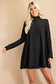 Mock Neck Long Sleeve Knit Dress