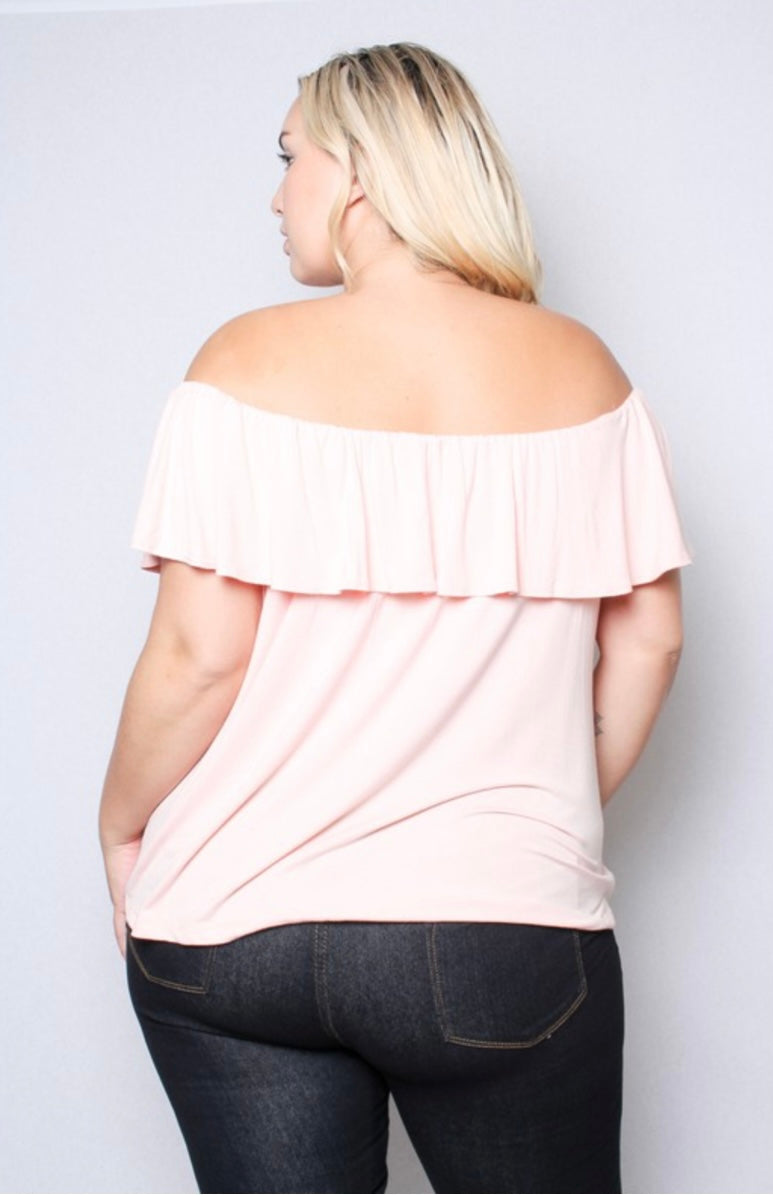 Off The Should Ruffle Top