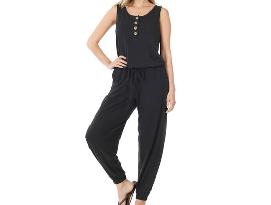 Sleeveless jogger jumpsuit