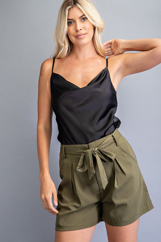 Satin Cowl Neck Cami