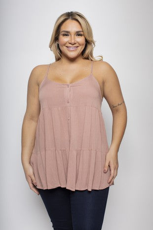Tiered babydoll tank