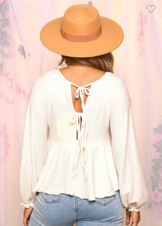 Flowy Knit Long Sleeve Top