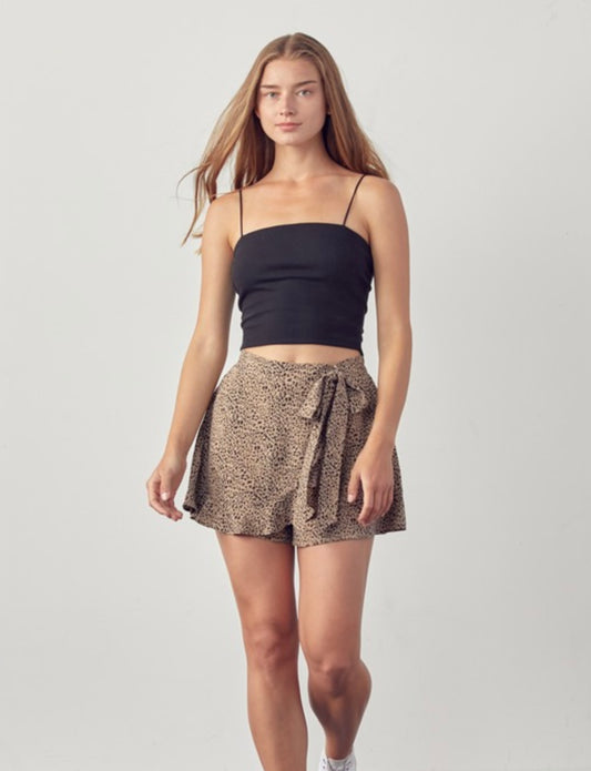 Leopard Wrap Skort