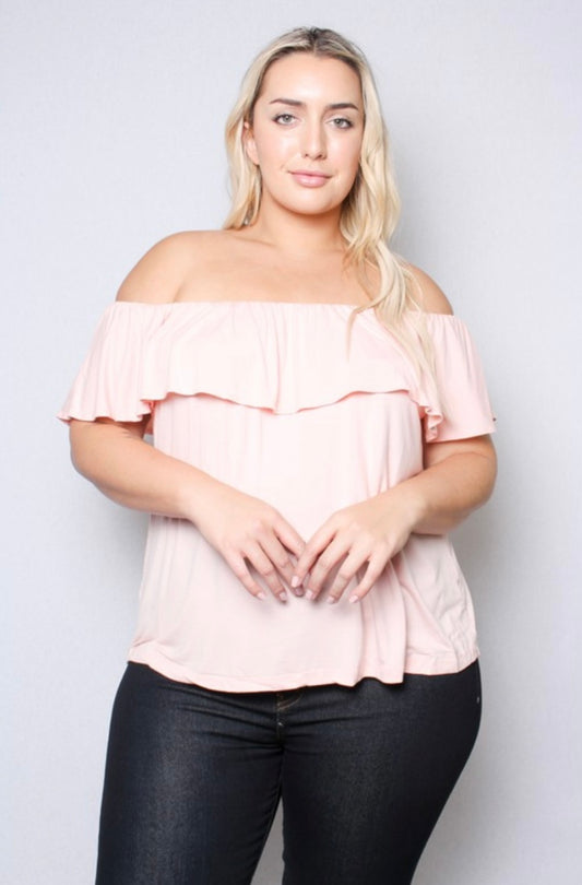 Off The Should Ruffle Top