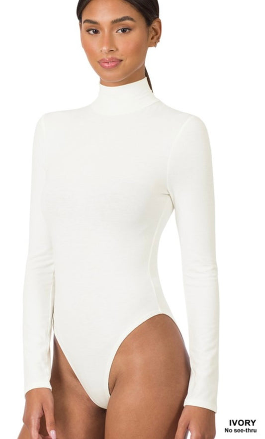 Mock Neck Long Sleeve Bodysuit