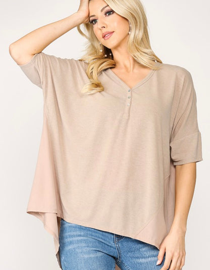 High- Low Two Toned Shirt
