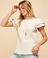 Cream Double Layered Sleeve Top