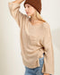 Loose Fit Raw Seamed Sweater