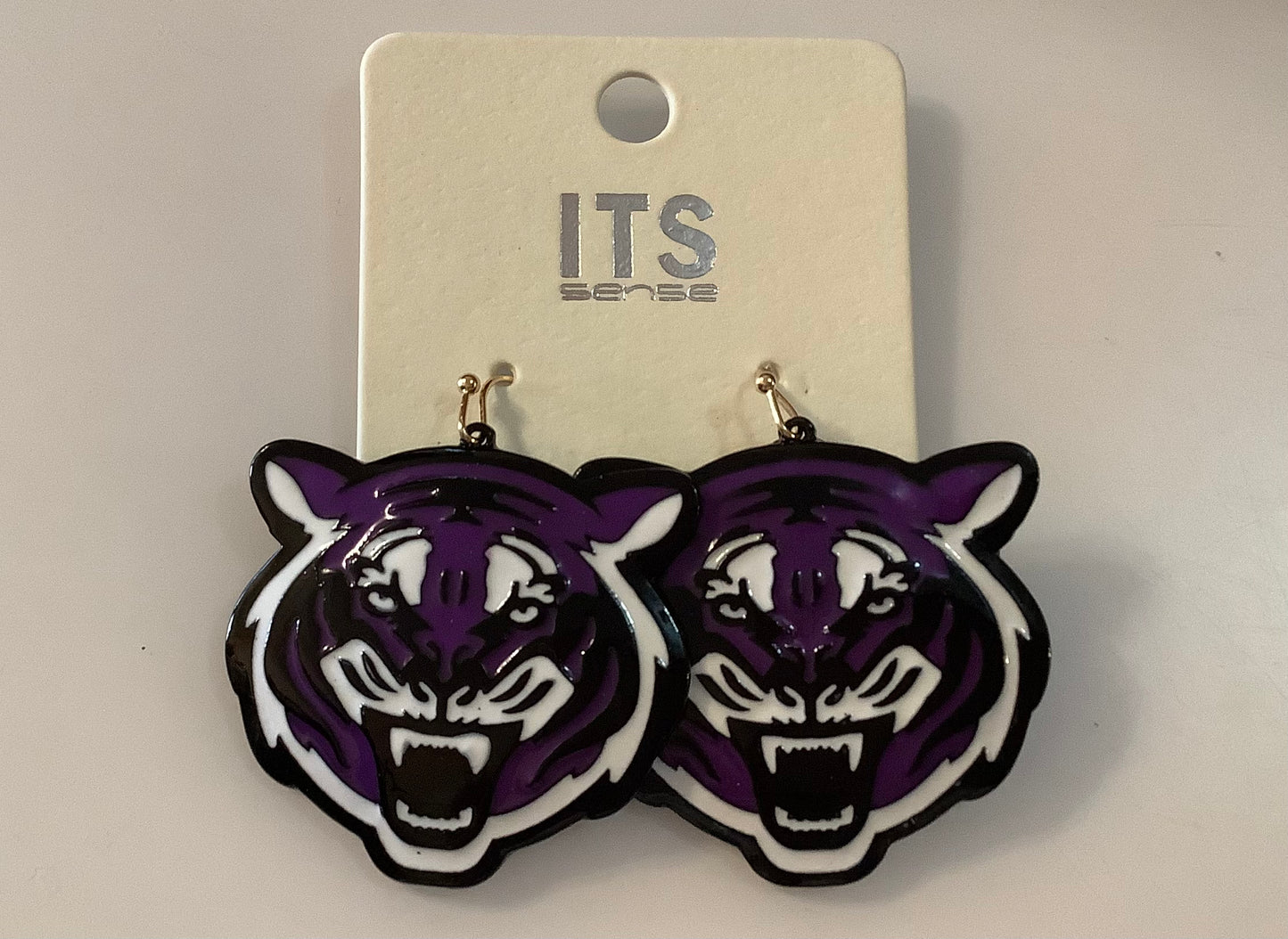 Purple Tiger Earrings