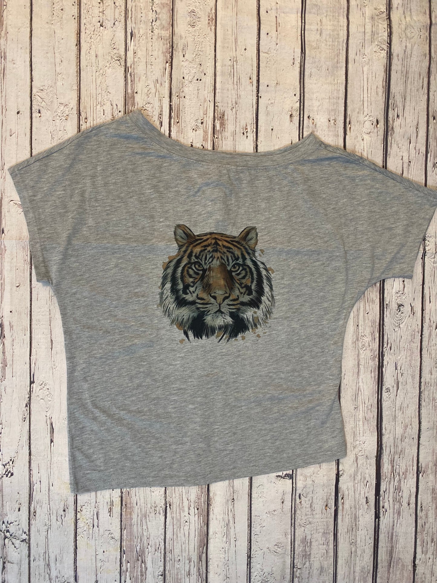 The Shine Creation - Off The Shoulder Bengal Tiger Tee