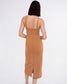 Caramel Body Con Midi Dress