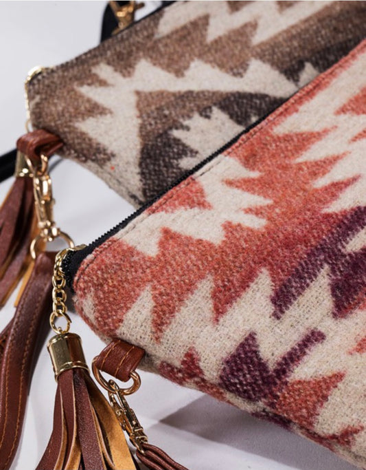 Western Aztec Cross body/Wristlet