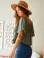 Olive Flowy Top